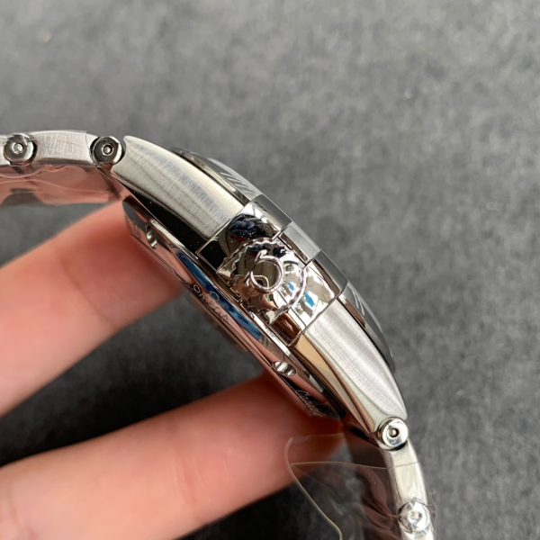 VS Factory Omega Constellation 38mm Black Sunburst Dial Steel Bezel Stainless Steel Bracelet (123.10.38.21.01.001) 1:1 Super Clone – DD8500 Movement