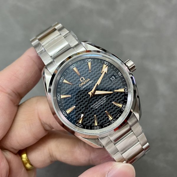 VS Factory Omega Seamaster Aqua Terra 150M 41.5mm Black Wave Dial 18K Rose Gold Hands Stainless Steel Bracelet (231.10.42.21.01.006) 1:1 Super Clone – DD8500 Movement