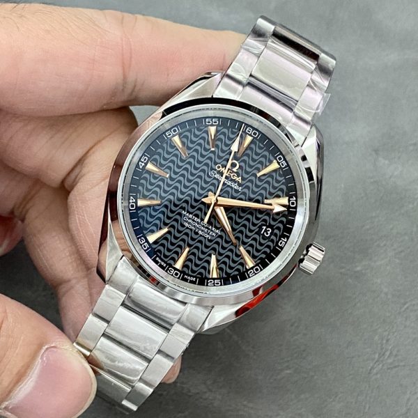 VS Factory Omega Seamaster Aqua Terra 150M 41.5mm Black Wave Dial 18K Rose Gold Hands Stainless Steel Bracelet (231.10.42.21.01.006) 1:1 Super Clone – DD8500 Movement