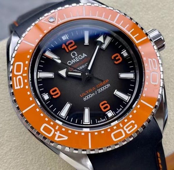 VS Factory Omega Seamaster Ultra Deep 45.5mm Orange Bezel Grey Dial (215.32.46.21.06.001) 1:1 Super Clone – DD8912 Movement