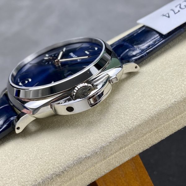 VS Factory Panerai Luminor Due 38mm Blue Dial Blue Leather Strap (PAM01273) 1:1 Super Clone – DDP.900 Movement