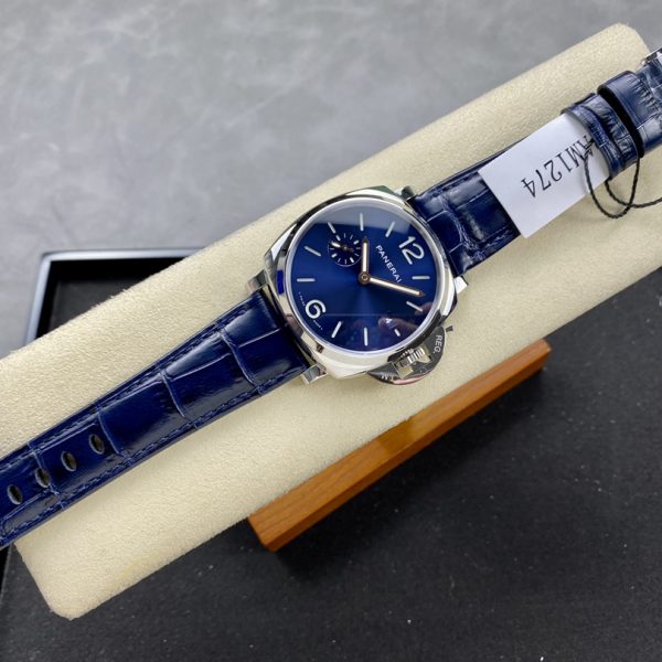 VS Factory Panerai Luminor Due 38mm Blue Dial Blue Leather Strap (PAM01273) 1:1 Super Clone – DDP.900 Movement