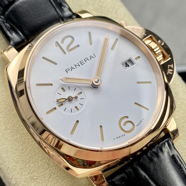 VS Factory Panerai Luminor Due 42mm White Dial Rose Gold Plated Smooth Bezel (PAM01336) 1:1 Super Clone – DDP.900 Movement