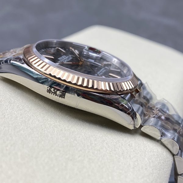 VS Factory Rolex Datejust 36mm Slate Grey Fluted Motif Dial Fluted Bezel Two-Tone Rose Gold Jubilee Bracelet (126231) 1:1 Super Clone – DD3235 Movement