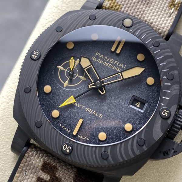 VS Factory Panerai Submersible GMT Navy SEALs Carbotech 44mm PAM01513 1:1 Super Clone – DDP.900/GMT Movement