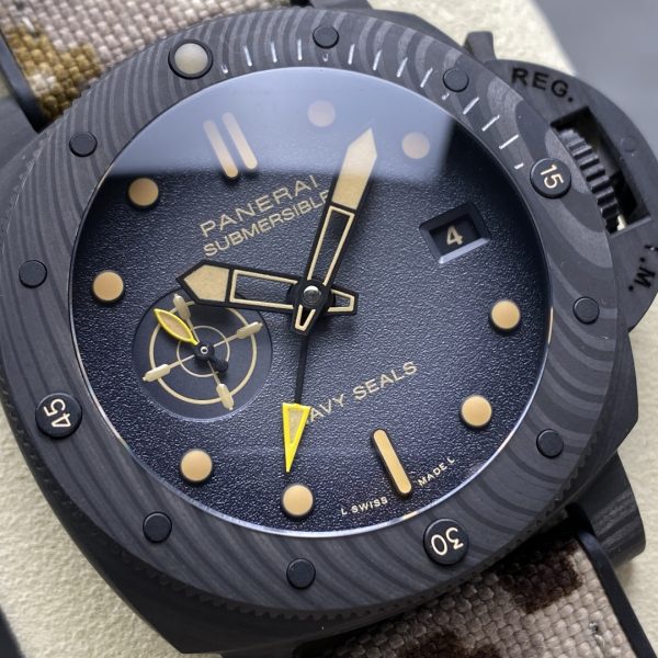 VS Factory Panerai Submersible GMT Navy SEALs Carbotech 44mm PAM01513 1:1 Super Clone – DDP.900/GMT Movement