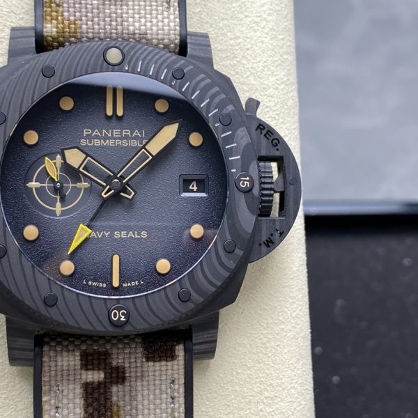 VS Factory Panerai Submersible GMT Navy SEALs Carbotech 44mm PAM01513 1:1 Super Clone – DDP.900/GMT Movement