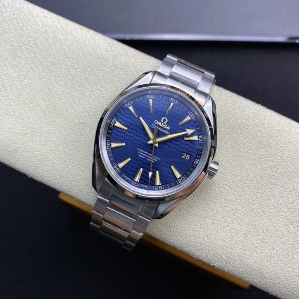 VS Factory Omega Seamaster Aqua Terra 150M 41.5mm Blue Wave Dial 18K Yellow Gold Hands Stainless Steel Bracelet (231.10.42.21.03.006) 1:1 Super Clone – DD8500 Movement
