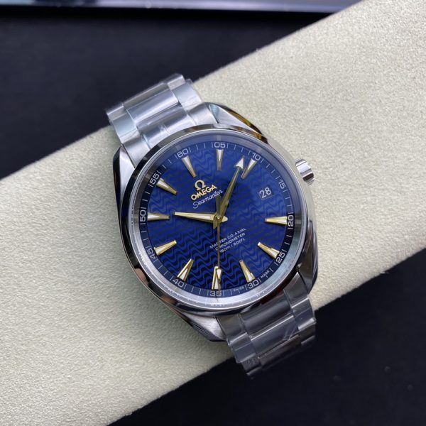 VS Factory Omega Seamaster Aqua Terra 150M 41.5mm Blue Wave Dial 18K Yellow Gold Hands Stainless Steel Bracelet (231.10.42.21.03.006) 1:1 Super Clone – DD8500 Movement