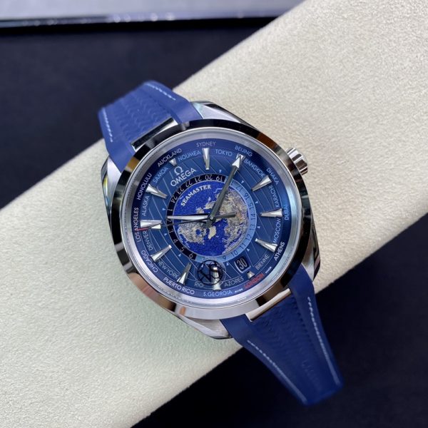 VS Factory Omega Seamaster Aqua Terra Worldtimer 43mm Blue Dial (220.12.43.22.03.001) 1:1 Super Clone – DD8938 Movement