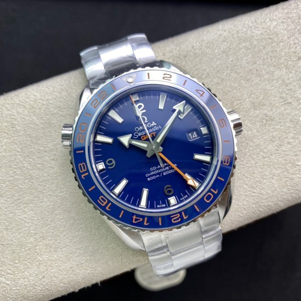 VS Factory Omega Seamaster Planet Ocean 600M GMT “GoodPlanet” Blue Dial Orange Aluminum GMT hand Blue Ceramic Bezel (232.30.44.22.03.001) 1:1 Super Clone – DD8605 Movement