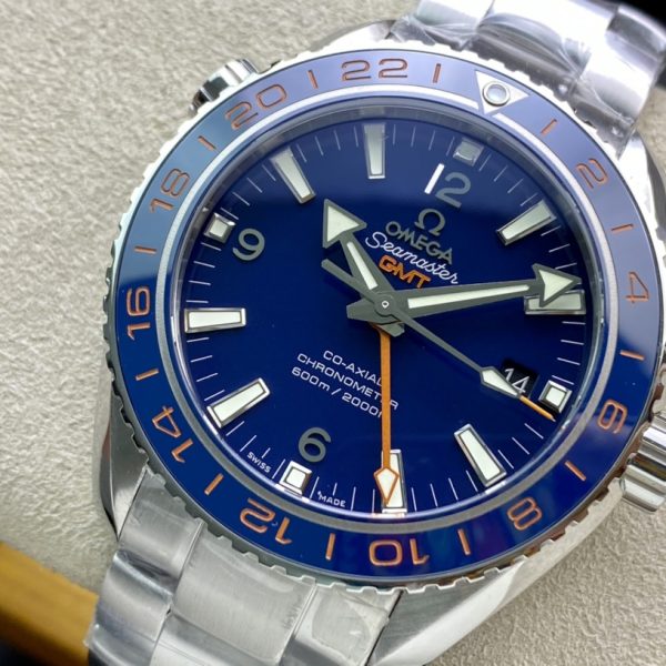 VS Factory Omega Seamaster Planet Ocean 600M GMT “GoodPlanet” Blue Dial Orange Aluminum GMT hand Blue Ceramic Bezel (232.30.44.22.03.001) 1:1 Super Clone – DD8605 Movement