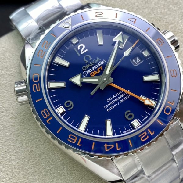 VS Factory Omega Seamaster Planet Ocean 600M GMT “GoodPlanet” Blue Dial Orange Aluminum GMT hand Blue Ceramic Bezel (232.30.44.22.03.001) 1:1 Super Clone – DD8605 Movement