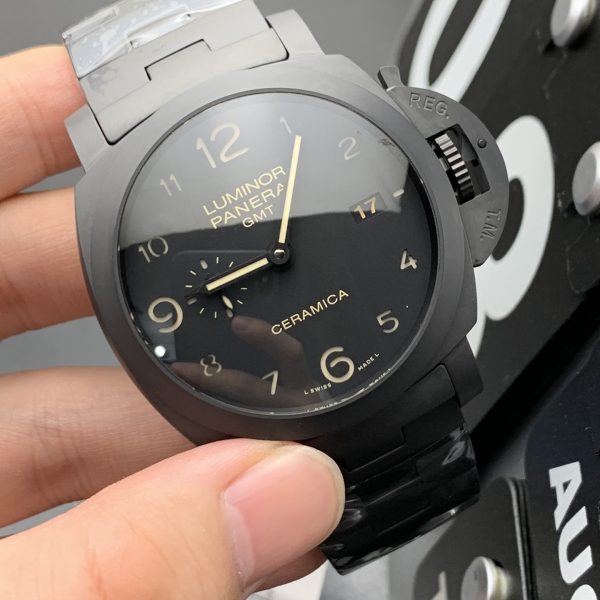 VS Factory Panerai Luminor 1950 “Tuttonero” GMT 44mm PAM00438 1:1 Super Clone – DDP.9001/B Movement