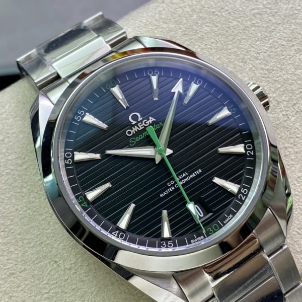 VS Factory Omega Seamaster Aqua Terra 150M 41mm Black Horizontal Teak Dial Green Seconds Hand Stainless Steel Bracelet (231.10.42.21.01.004) 1:1 Super Clone – DD8900 Movement