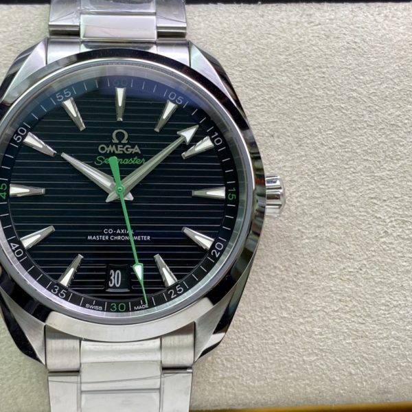 VS Factory Omega Seamaster Aqua Terra 150M 41mm Black Horizontal Teak Dial Green Seconds Hand Stainless Steel Bracelet (231.10.42.21.01.004) 1:1 Super Clone – DD8900 Movement