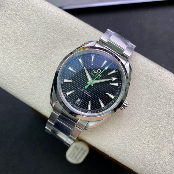 VS Factory Omega Seamaster Aqua Terra 150M 41mm Black Horizontal Teak Dial Green Seconds Hand Stainless Steel Bracelet (231.10.42.21.01.004) 1:1 Super Clone – DD8900 Movement