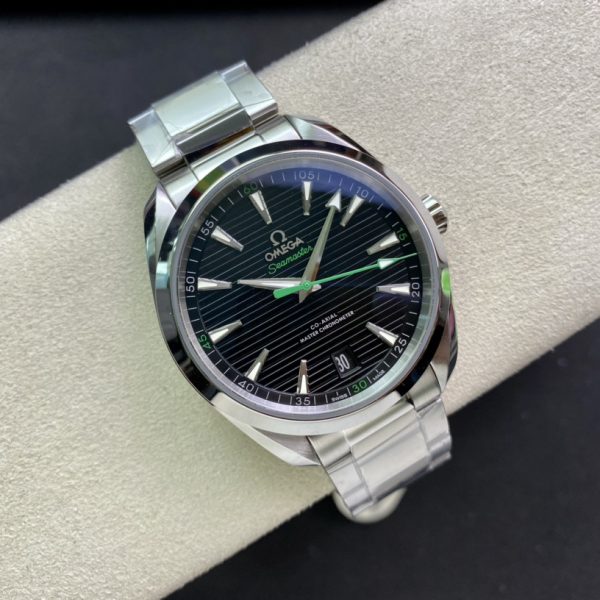 VS Factory Omega Seamaster Aqua Terra 150M 41mm Black Horizontal Teak Dial Green Seconds Hand Stainless Steel Bracelet (231.10.42.21.01.004) 1:1 Super Clone – DD8900 Movement
