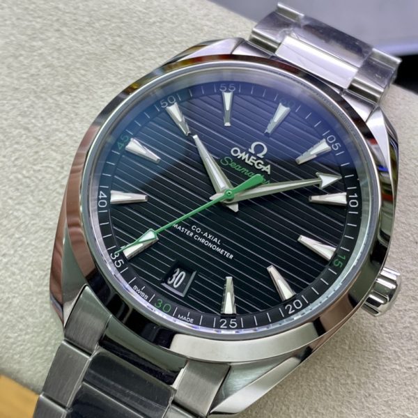 VS Factory Omega Seamaster Aqua Terra 150M 41mm Black Horizontal Teak Dial Green Seconds Hand Stainless Steel Bracelet (231.10.42.21.01.004) 1:1 Super Clone – DD8900 Movement