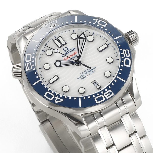 VS Factory Omega Seamaster Diver 300M 42mm White Dial Blue Bezel (210.30.42.20.04.002) 1:1 Super Clone – DD8800 Movement