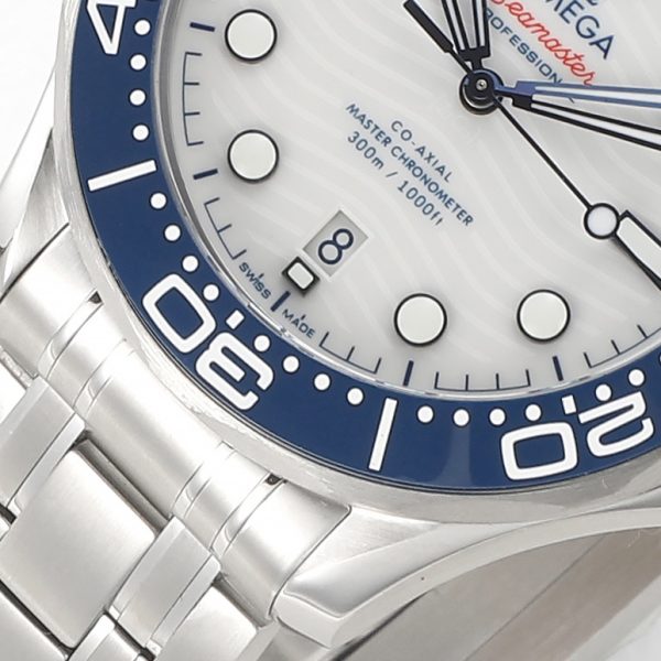 VS Factory Omega Seamaster Diver 300M 42mm White Dial Blue Bezel (210.30.42.20.04.002) 1:1 Super Clone – DD8800 Movement