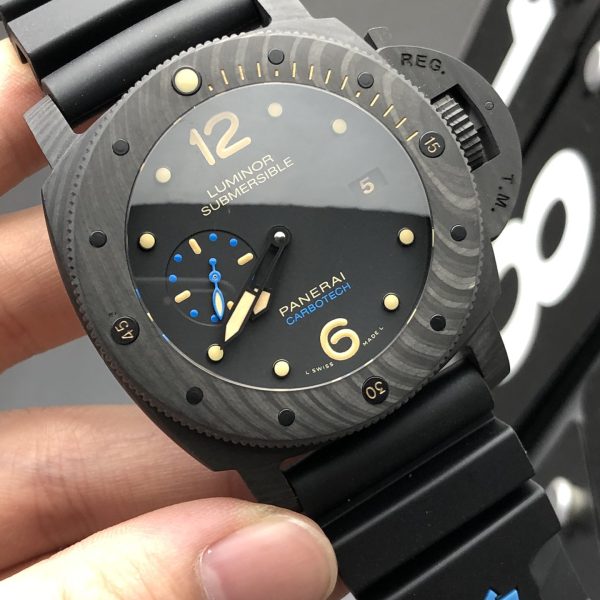 VS Factory Panerai Submersible 1950 Carbotech 47mm PAM00616 1:1 Super Clone – DDP.9000 Movement