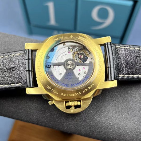 VS Factory Panerai Luminor Marina 44mm Grey Dial Luminous Arabic Numerals Yellow Gold Plated Smooth Bezel (PAM01115) 1:1 Super Clone – DDP.9010 Movement