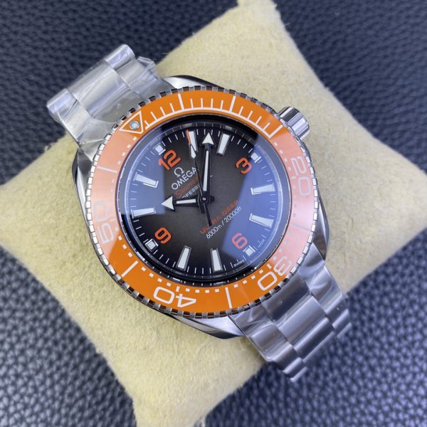 VS Factory Omega Seamaster Ultra Deep 45.5mm Orange Bezel Grey Dial (215.30.46.21.06.001) 1:1 Super Clone – DD8912 Movement