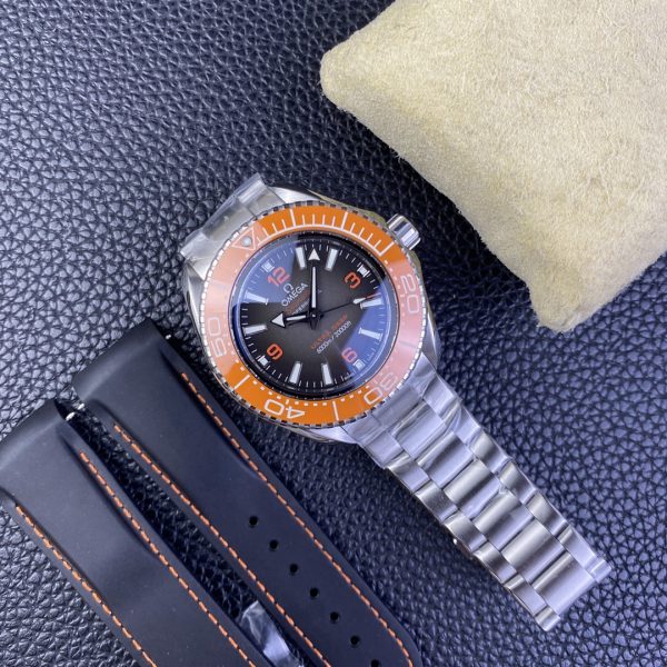 VS Factory Omega Seamaster Ultra Deep 45.5mm Orange Bezel Grey Dial (215.30.46.21.06.001) 1:1 Super Clone – DD8912 Movement