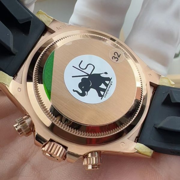 VS Factory Rolex Cosmograph Daytona Black Dial Everose Gold Rubber Strap (126515LN) 1:1 Super Clone – DD4131 Movement