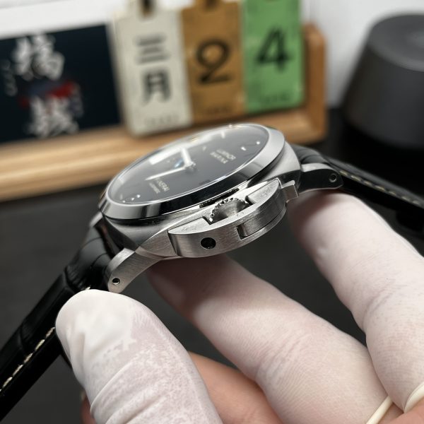 VS Factory Panerai Luminor Marina 44mm Black Dial Luminous Arabic Numerals Black Leather Strap (PAM01312)1:1 Super Clone – DDP.9010 Movement