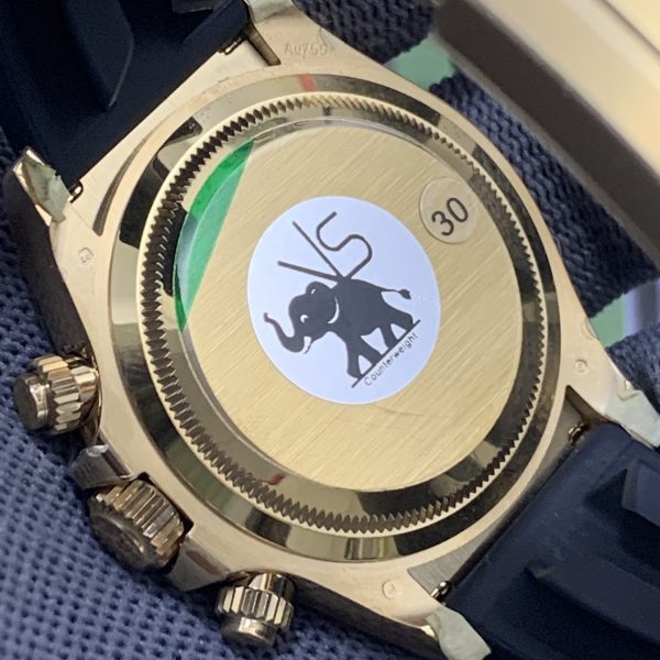 VS Factory Rolex Cosmograph Daytona 40mm Black Panda Dial Yellow Gold Rubber Strap (126518LN) 1:1 Super Clone – DD4131 Movement