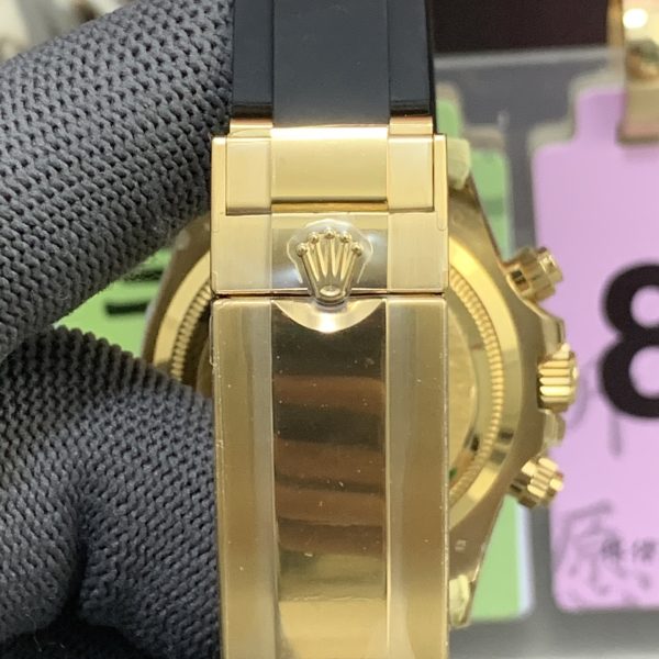 VS Factory Rolex Cosmograph Daytona 40mm Black Panda Dial Yellow Gold Rubber Strap (126518LN) 1:1 Super Clone – DD4131 Movement