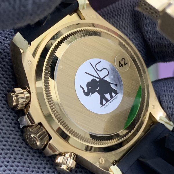 VS Factory Rolex Cosmograph Daytona 40mm “Pikachu” Champagne Dial Yellow Gold Rubber Strap (126518LN) 1:1 Super Clone – DD4131 Movement