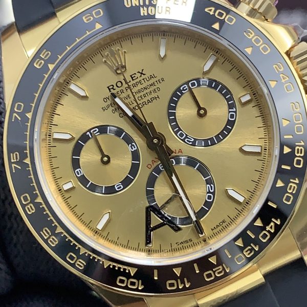 VS Factory Rolex Cosmograph Daytona 40mm “Pikachu” Champagne Dial Yellow Gold Rubber Strap (126518LN) 1:1 Super Clone – DD4131 Movement