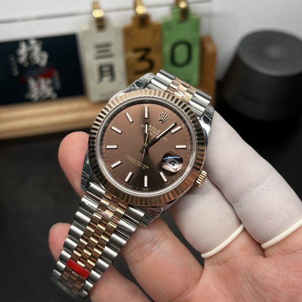 VS Factory (VSF) Rolex Datejust 41 126331 “Chocolate Dial” Two-Tone Everose Gold 1:1 Super Clone – DD3235 Movement