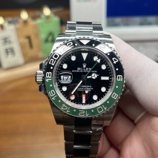 VS Factory Rolex GMT-Master II “Sprite” Left-Handed Black/Green Oyster Bracelet (126720VTNR) 1:1 Super Clone – DD3285 Movement