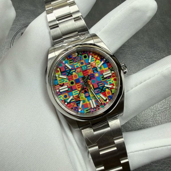 VS Factory Rolex Oyster Perpetual 41mm Multicolor Dial Smooth Bezel Oyster Bracelet(134300) 1:1 Super Clone – DD3230 Movement