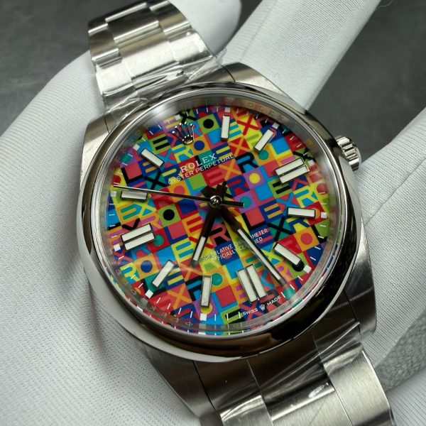 VS Factory Rolex Oyster Perpetual 41mm Multicolor Dial Smooth Bezel Oyster Bracelet(134300) 1:1 Super Clone – DD3230 Movement