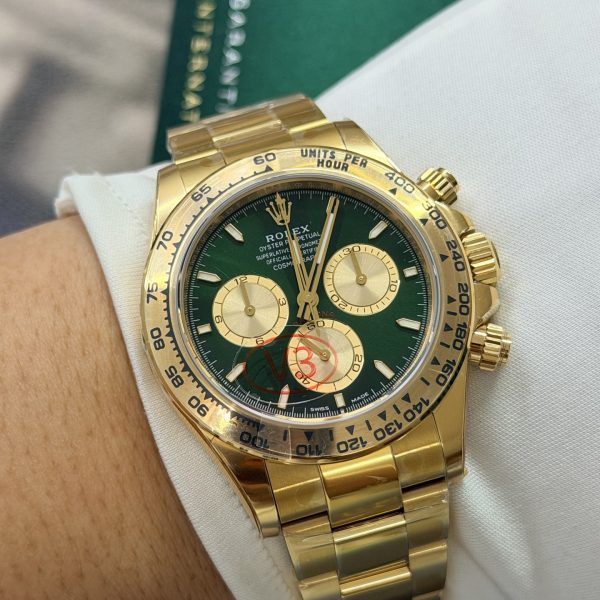 VS Factory Rolex Cosmograph Daytona 40mm Green Dial Yellow Gold(126508) 1:1 Super Clone – DD4131 Movement