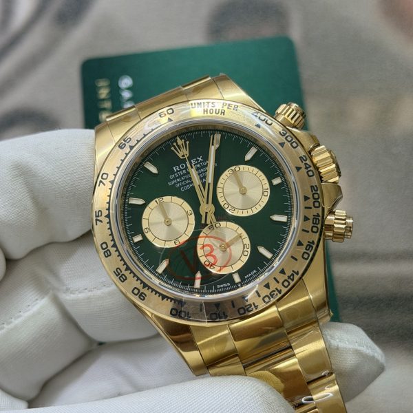 VS Factory Rolex Cosmograph Daytona 40mm Green Dial Yellow Gold(126508) 1:1 Super Clone – DD4131 Movement
