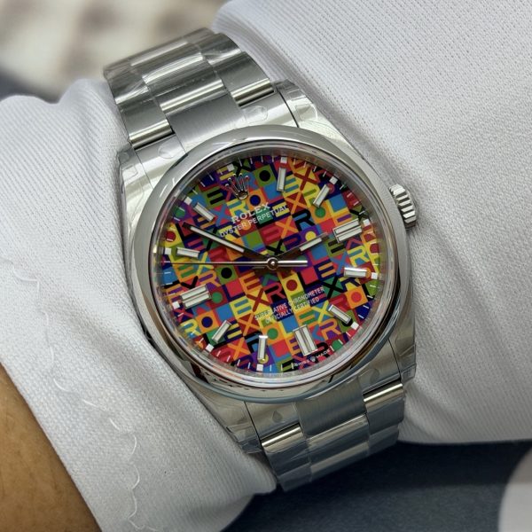 VS Factory Rolex Oyster Perpetual 36 Multicolour Dial Smooth Bezel Oyster Bracelet(126000) 1:1 Super Clone – DD3230 Movement