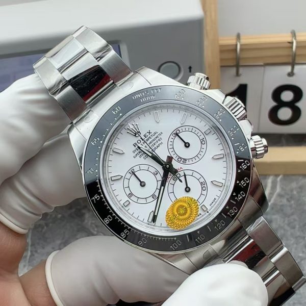 VS Factory Rolex Cosmograph Daytona 40mm “Panda” White Dial Exhibition Caseback (126502LN) 1:1 Super Clone – DD4131 Movement