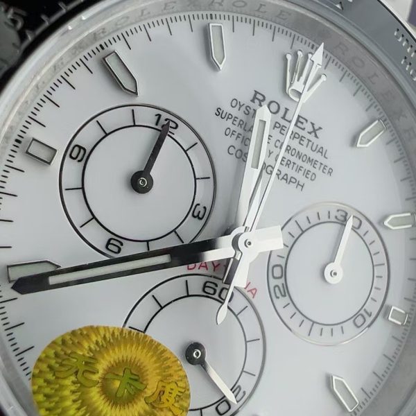 VS Factory Rolex Cosmograph Daytona 40mm “Panda” White Dial Exhibition Caseback (126502LN) 1:1 Super Clone – DD4131 Movement