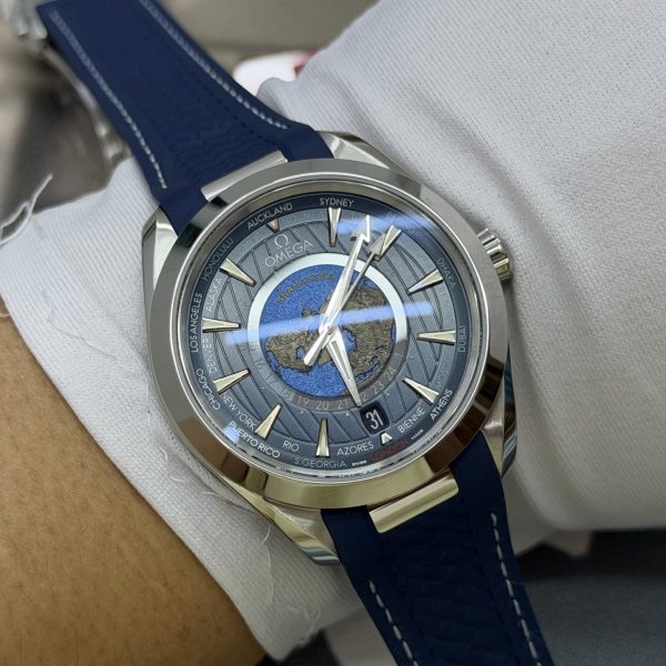 VS Factory OMEGA Seamaster Aqua Terra 150M Worldtimer 43mm Blue Dial (220.12.43.22.03.001) 1:1 Super Clone – DD8938 Movement