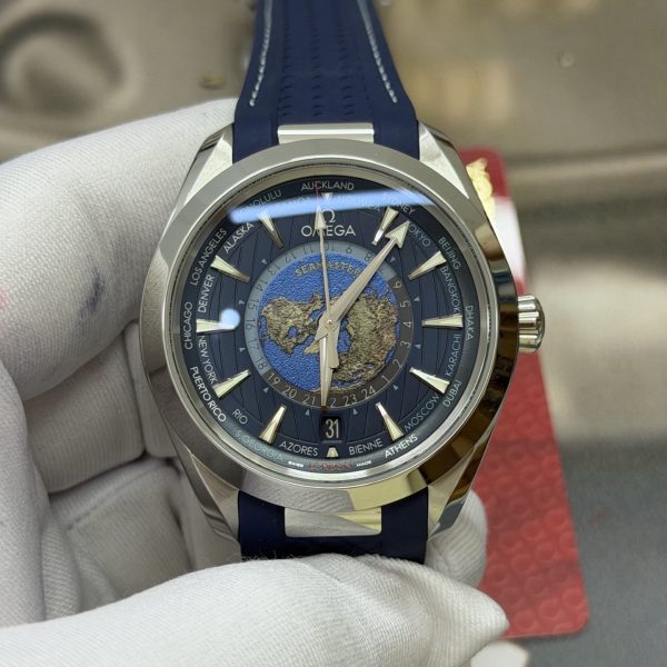 VS Factory OMEGA Seamaster Aqua Terra 150M Worldtimer 43mm Blue Dial (220.12.43.22.03.001) 1:1 Super Clone – DD8938 Movement