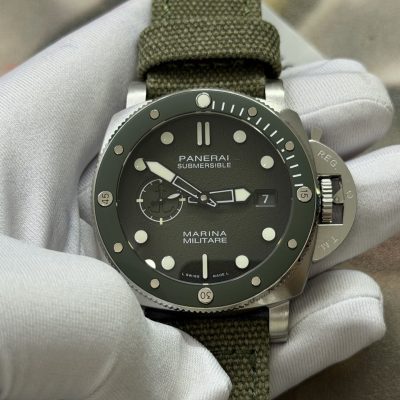 VS Factory Panerai Submersible Marina Militare Green Dial – DDP.900