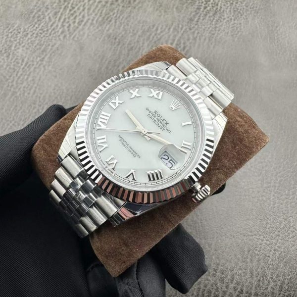 VS Factory Rolex Datejust 41 White Roman Dial Jubilee Bracelet (126334) 1:1 Super Clone – DD3235 Movement