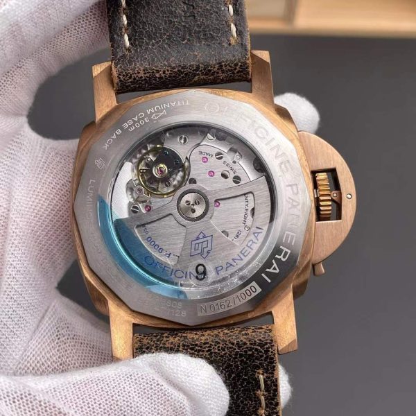 VS Factory Panerai Submersible 47mm1950 Matte Olive Green Dial Bronzo Bezel Brown Leather Strap (PAM00382)1:1 Super Clone – DDP.9000 Movement