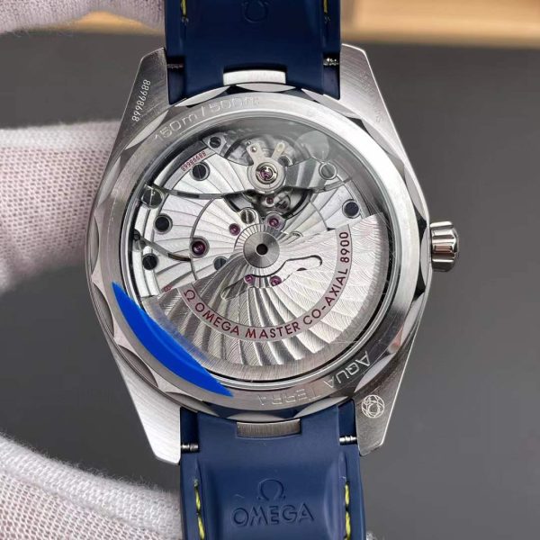 VS Factory Omega Seamaster Aqua Terra 150M 41mm Blue Dial Smooth Bezel Yellow Seconds Hand (220.12.41.21.03.009) 1:1 Super Clone – Dandong 8900 Movement